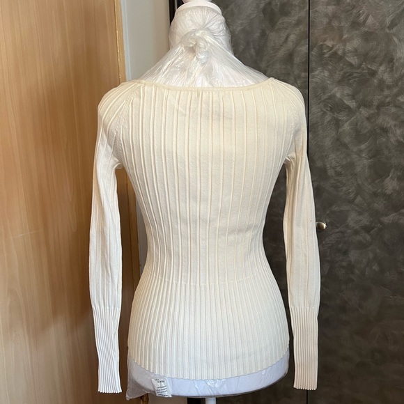 Cache Cream Ribbed Knit Top - Picture 2 of 4